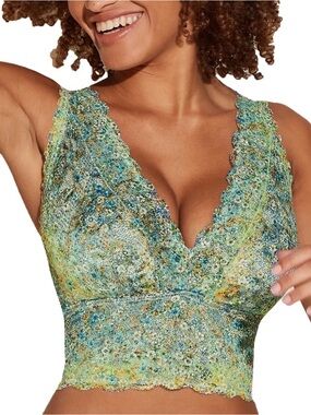 Cosabella Say Never Printed
Curvy Plungie Longline Bralette in Ombre Fleur Sz S